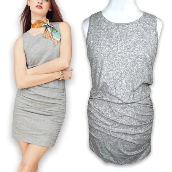 CAbi Dresses & Skirts - Cabi 5267 Everyday Tank Dress Ruched Heather Gray Medium